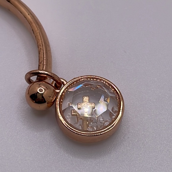 BCBGeneration Women's Metallic Rose Gold Crystal Blessed Cuff Bracelet - Picture 4 of 8